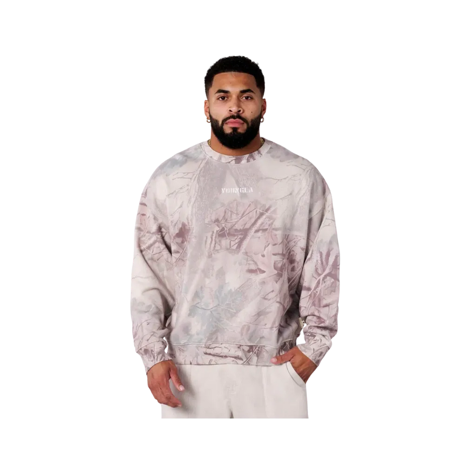 YoungLA Tree Camo Collection Crewnecks Desert Tan Tree Camo