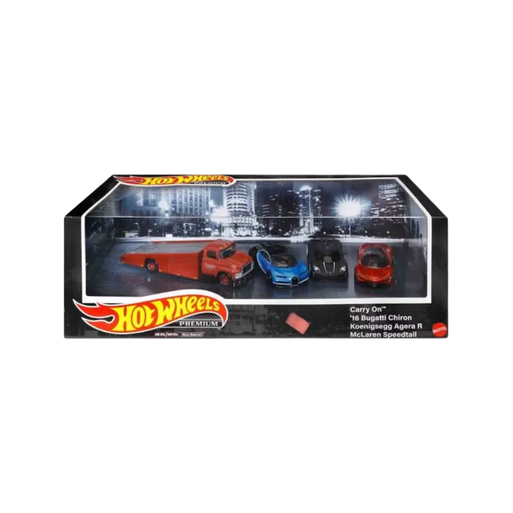 Hot Wheels Supercars Bugatti Chiron Koenigsegg Agera McLaren Speedtail Premium Set