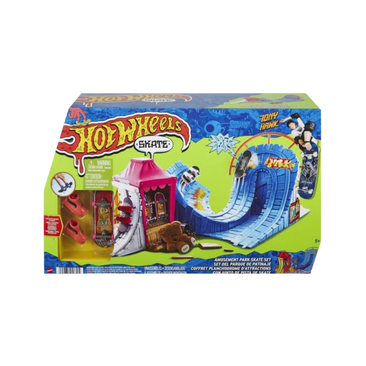Hot Wheels x Tony Hawk Amusement Park Skate Set With Fingerboard & Pair Of Skate Shoes Set