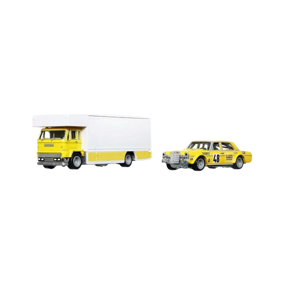Hot Wheels Car Culture Team Transport Mercedes CLK-GTR with Aero Lift