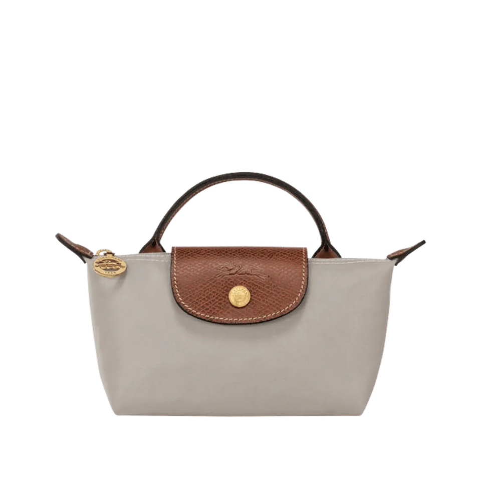 Longchamp Le Pliage Original Pouch with handle Pebble - Recycled canvas