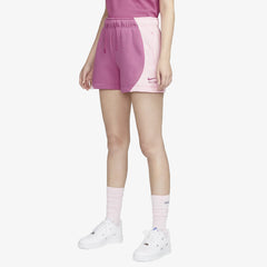 Nike MID-RISE FLEECE SHORTS { COSMIC FUCHSIA/PINK FOAM /COSMIC FUCHSIA