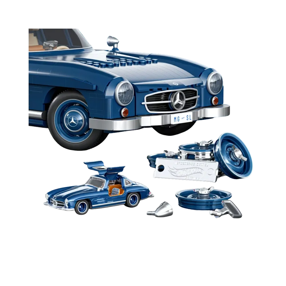 Mattel Brick Shop Hot Wheels Mercedes-Benz 300 SL Building Set