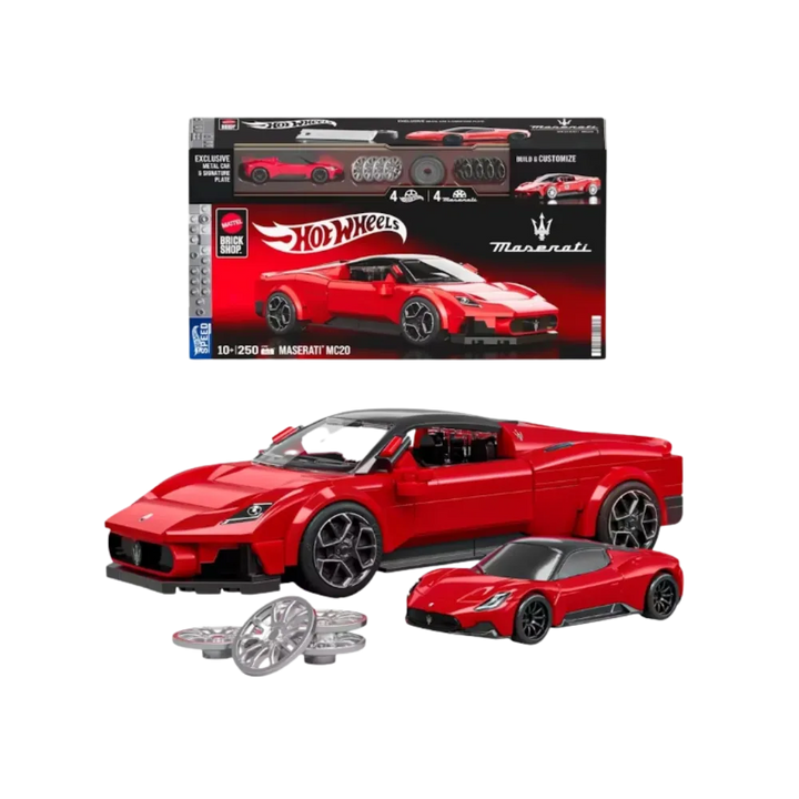 Mattel Brick Shop Hot Wheels Maserati MC20 Building Set