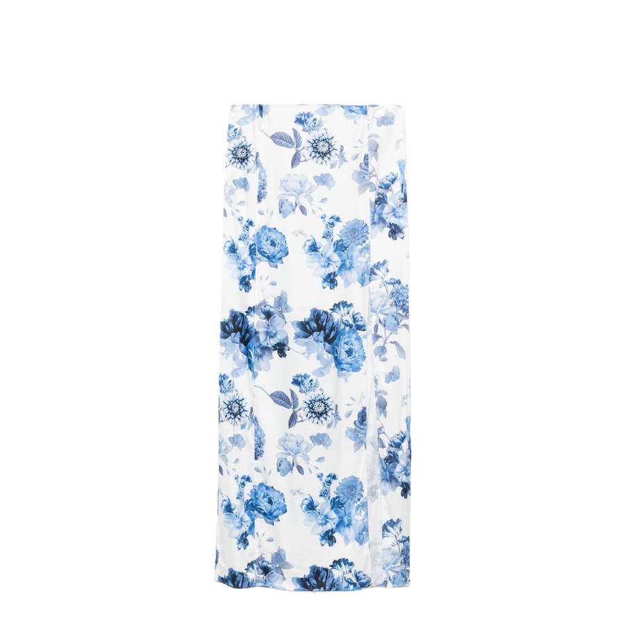 Floral Print Maxi Skirt In Multicolour