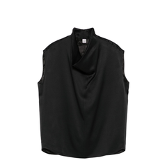 Sleeveless Funnel-neck Top