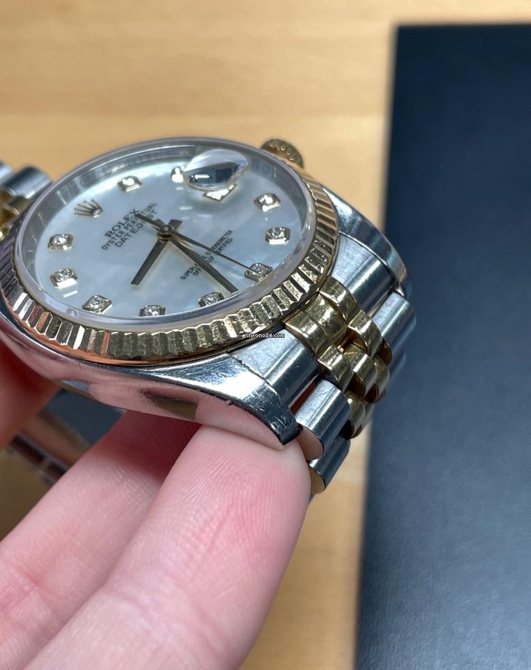 Rolex | Datejust | 116233 | Yellow gold | 36 mm | Gold/Steel | White | Automatic