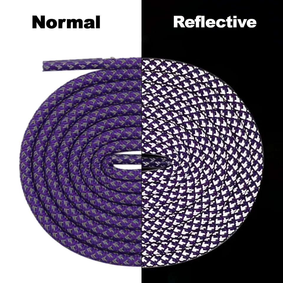 Reflective Rope Laces- Purple Yeezy Laces Kicks Machine