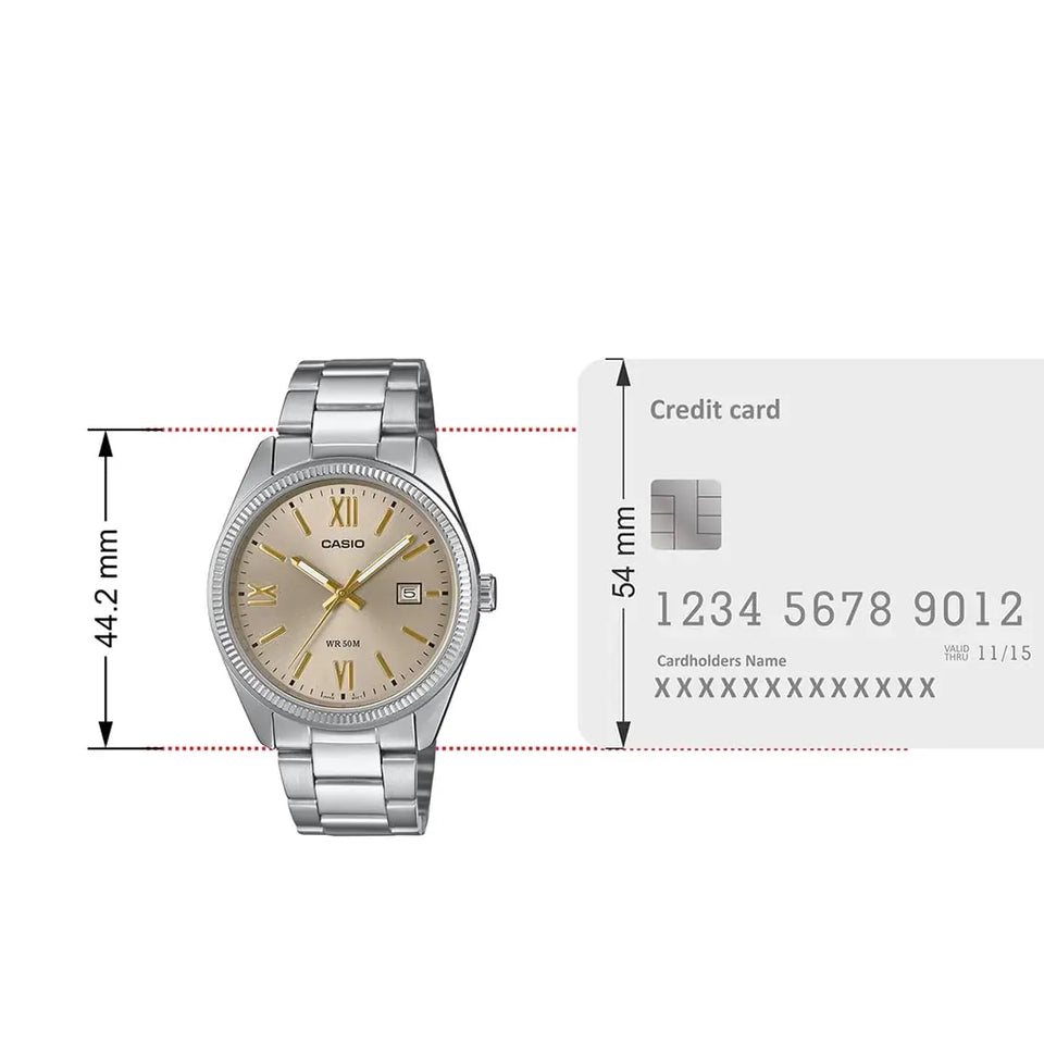 Casio Enticer Men MTP-1302DD-9AVDF Analog Golden Dial Men (A2343)