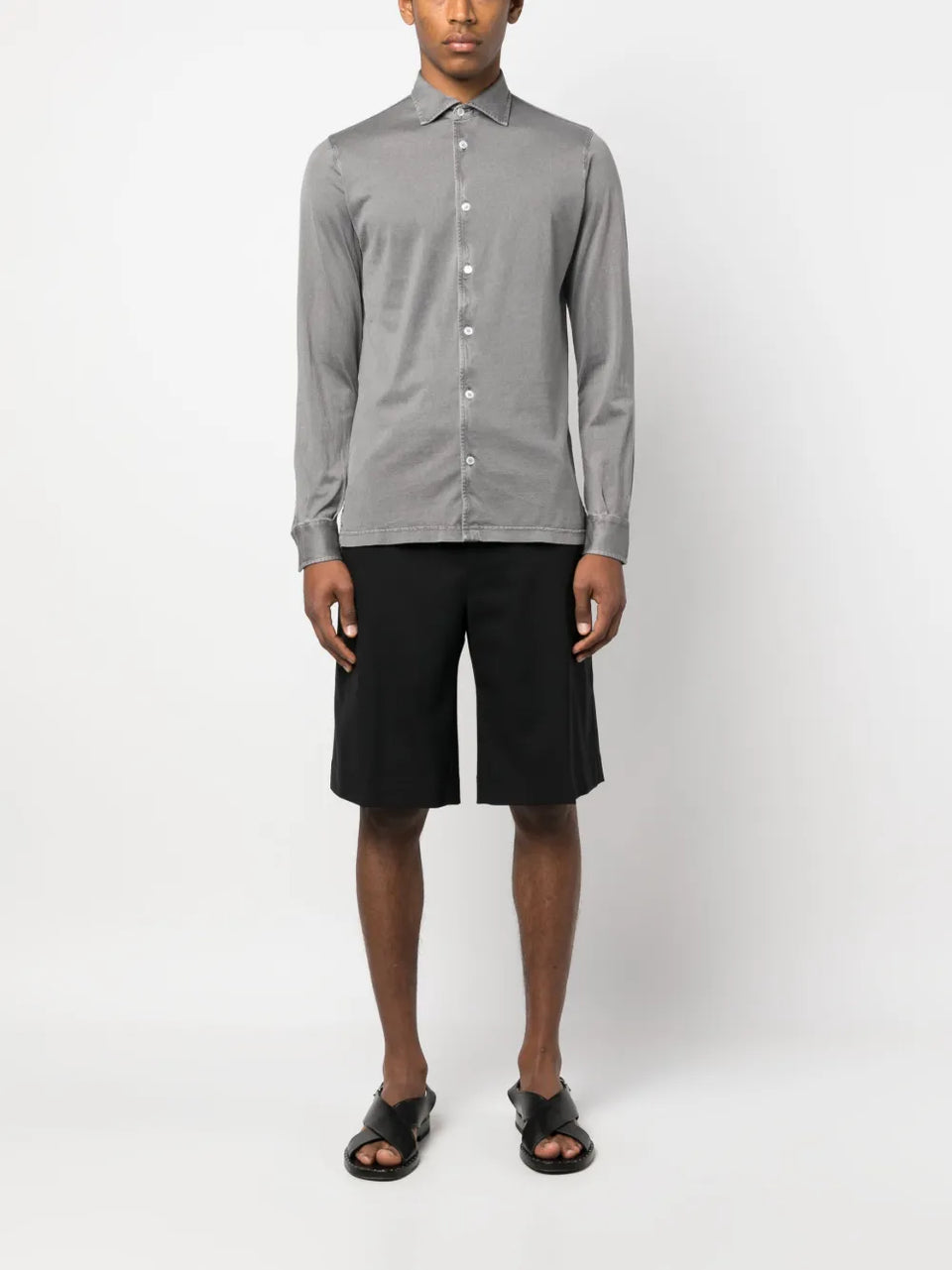 long-sleeved cotton shirt