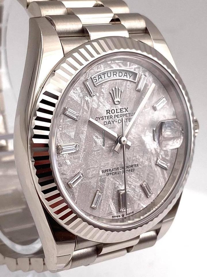 Rolex | Day-Date | 228239-0055 | White gold | 40 mm | White gold | Grey | Automatic