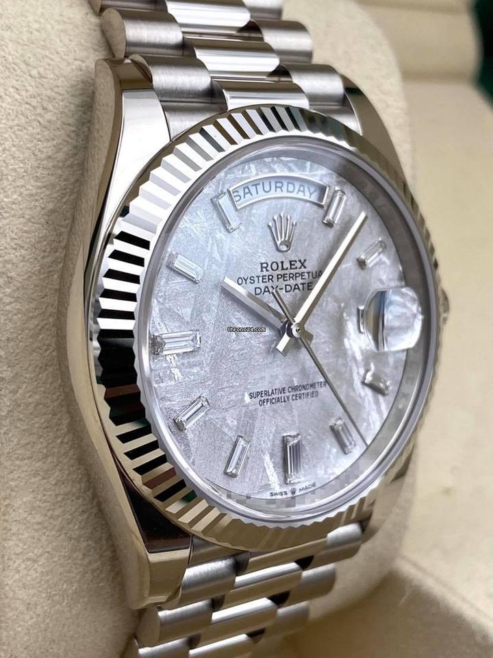 Rolex | Day-Date | 228239-0055 | White gold | 40 mm | White gold | Grey | Automatic