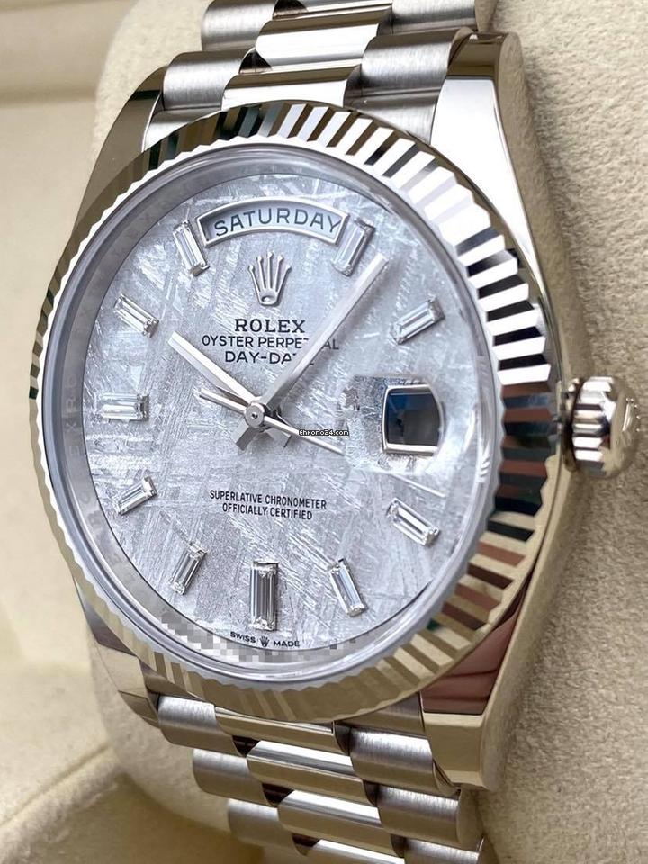 Rolex | Day-Date | 228239-0055 | White gold | 40 mm | White gold | Grey | Automatic