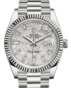Rolex | Day-Date | 228239-0055 | White gold | 40 mm | White gold | Grey | Automatic