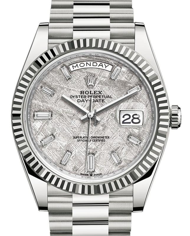 Rolex | Day-Date | 228239-0055 | White gold | 40 mm | White gold | Grey | Automatic