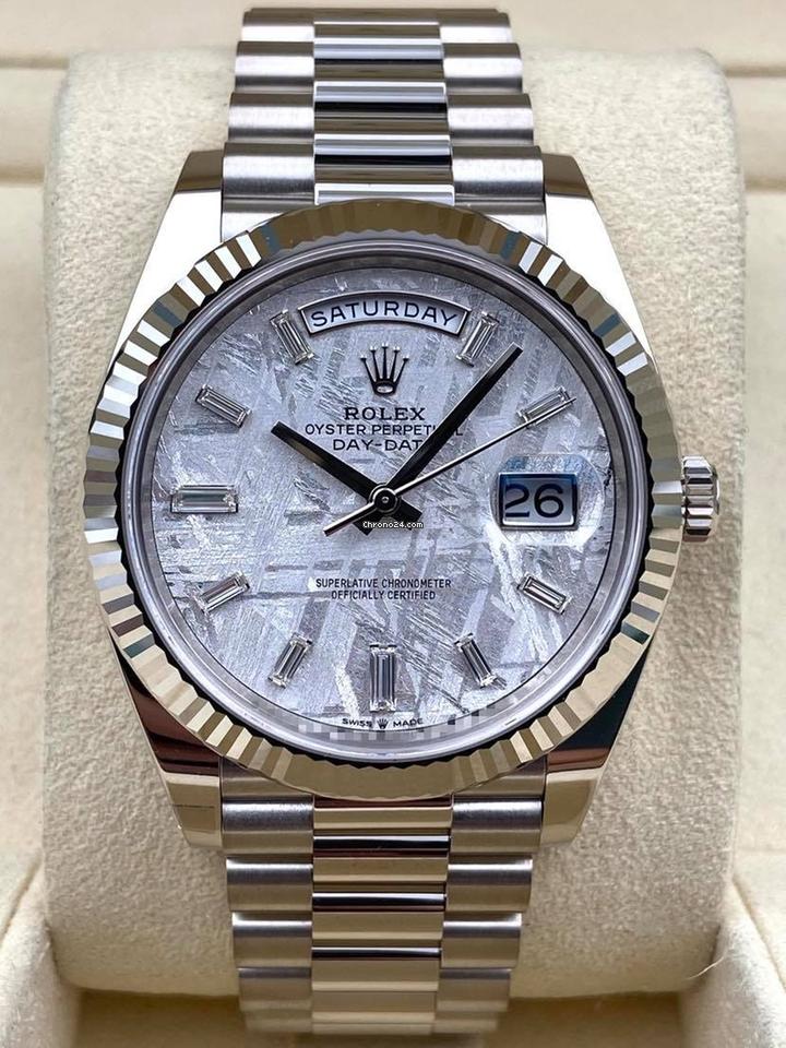 Rolex | Day-Date | 228239-0055 | White gold | 40 mm | White gold | Grey | Automatic