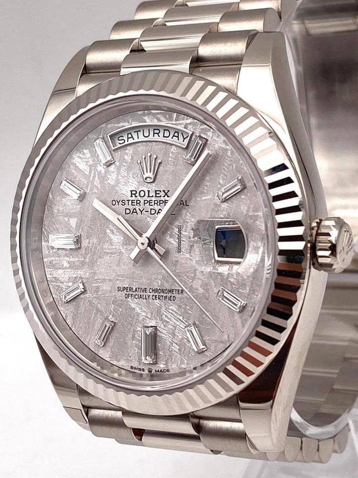 Rolex | Day-Date | 228239-0055 | White gold | 40 mm | White gold | Grey | Automatic