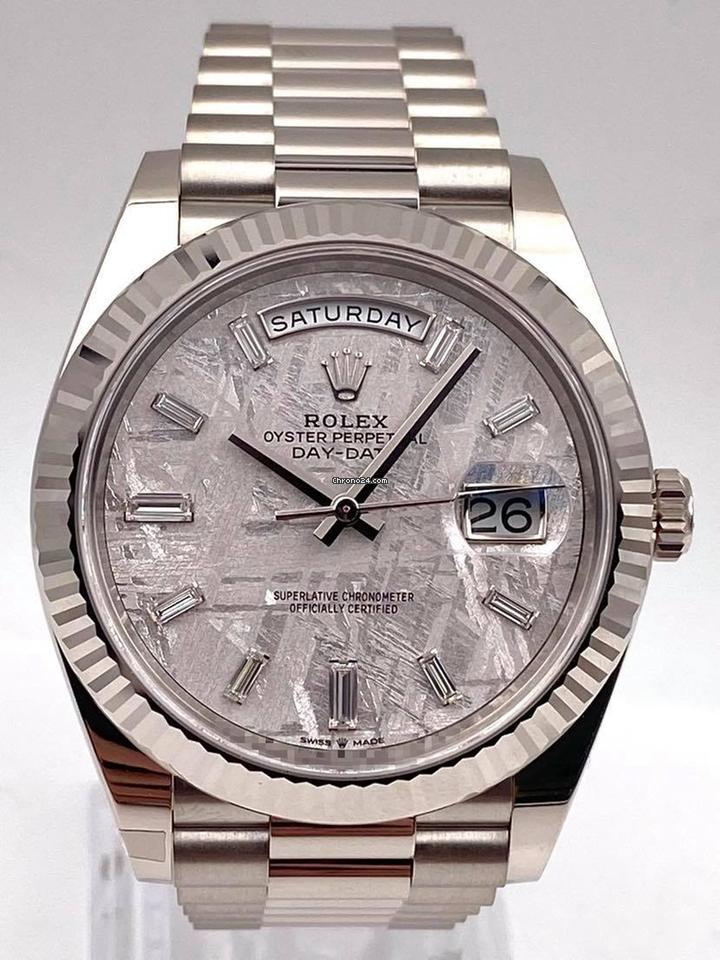 Rolex | Day-Date | 228239-0055 | White gold | 40 mm | White gold | Grey | Automatic