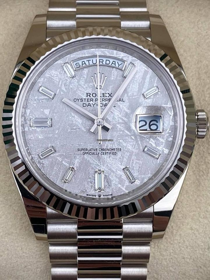 Rolex | Day-Date | 228239-0055 | White gold | 40 mm | White gold | Grey | Automatic