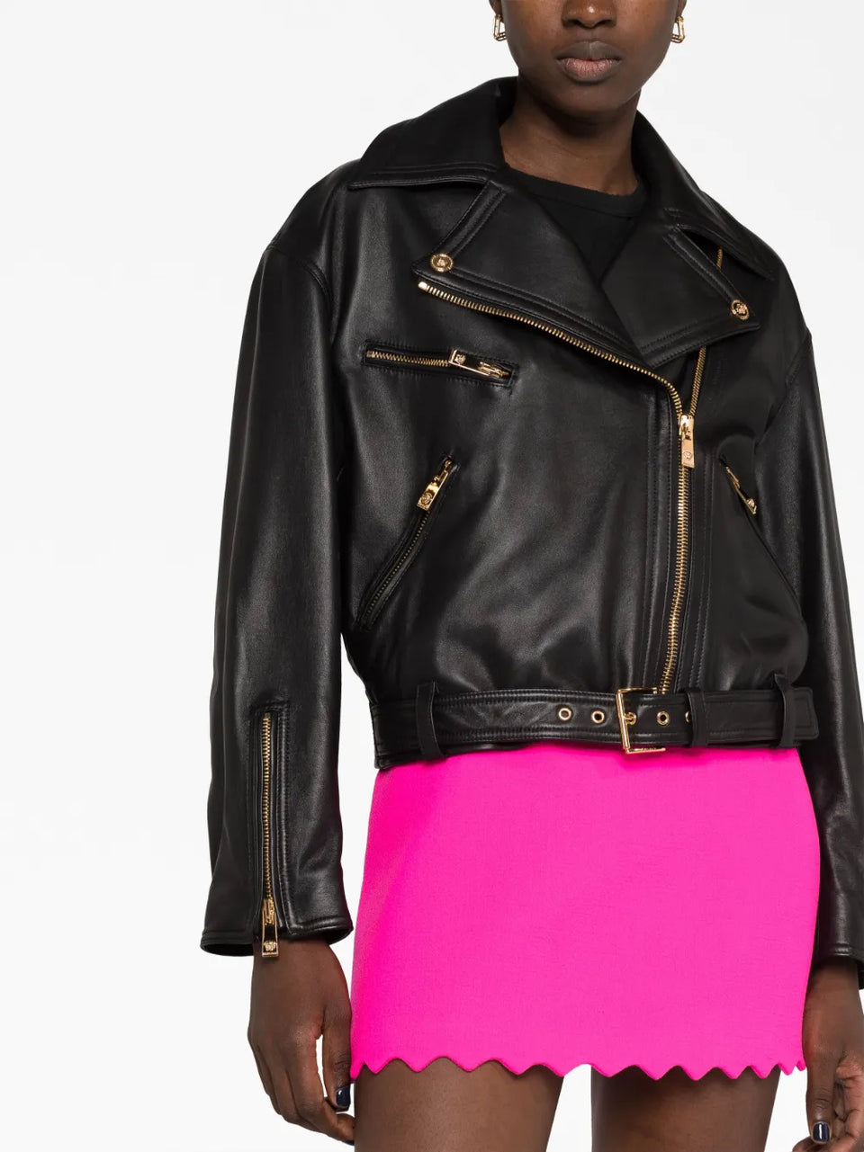 leather biker jacket