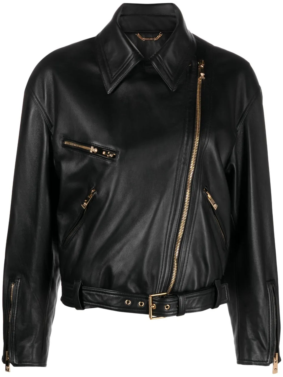 leather biker jacket