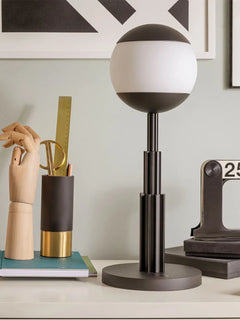 circular-design table lamp