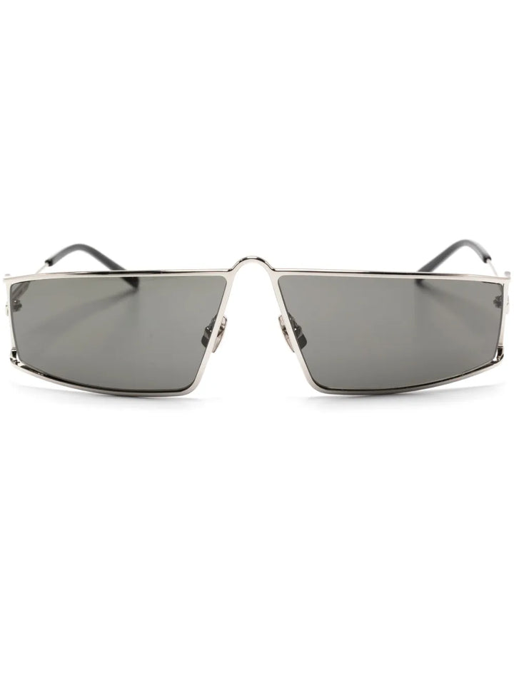 metallic square-framed sunglasses