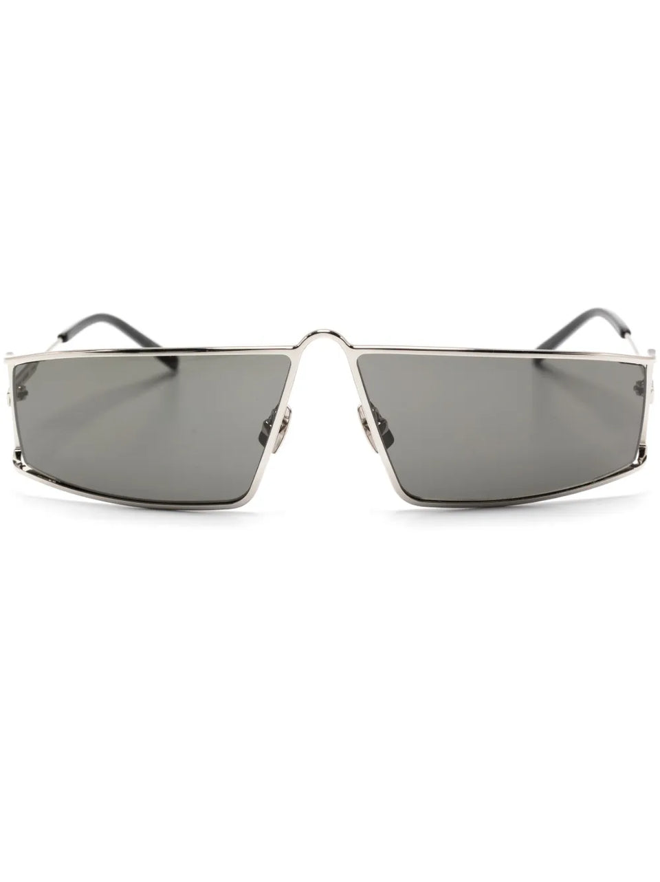 metallic square-framed sunglasses