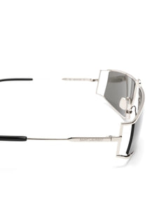 metallic square-framed sunglasses