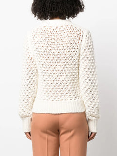 open-knit long-sleeve jumper