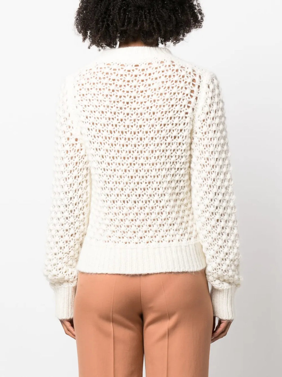 open-knit long-sleeve jumper