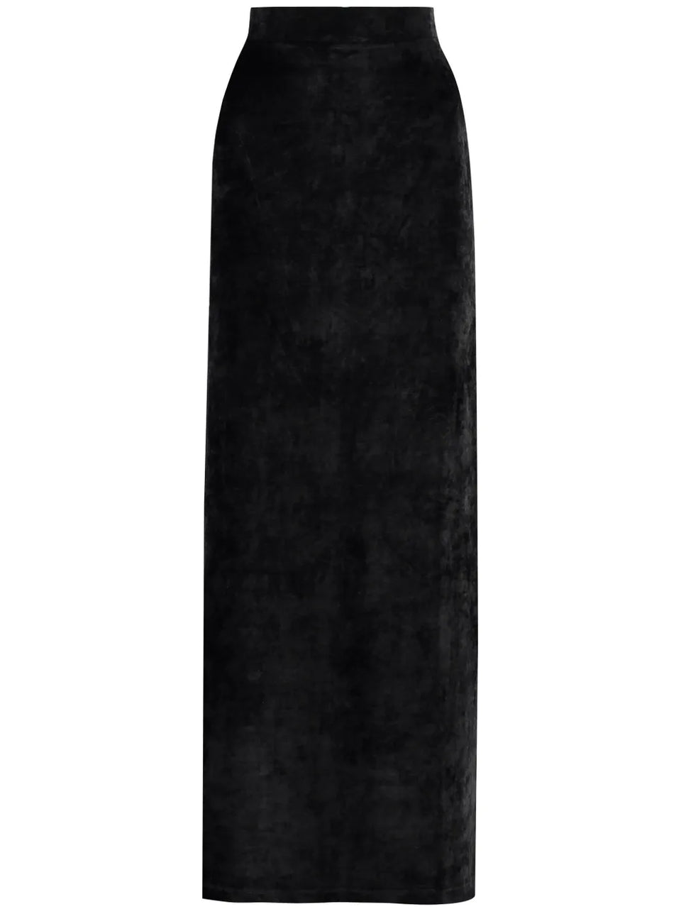 velvet-effect high-waisted skirt