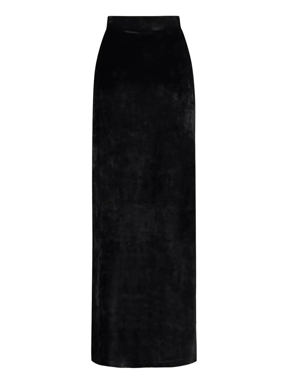 velvet-effect high-waisted skirt