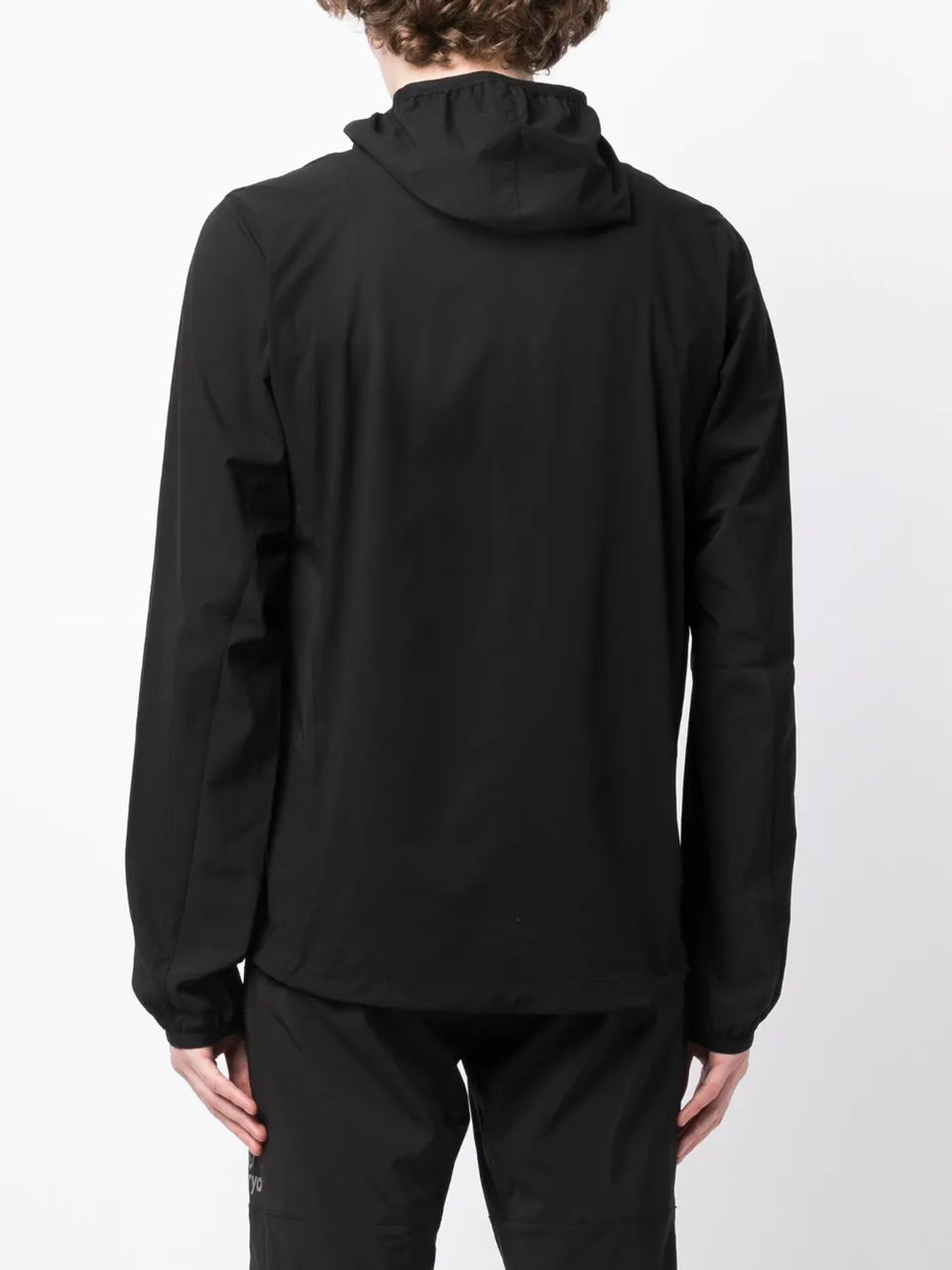 logo print hooded jacket
