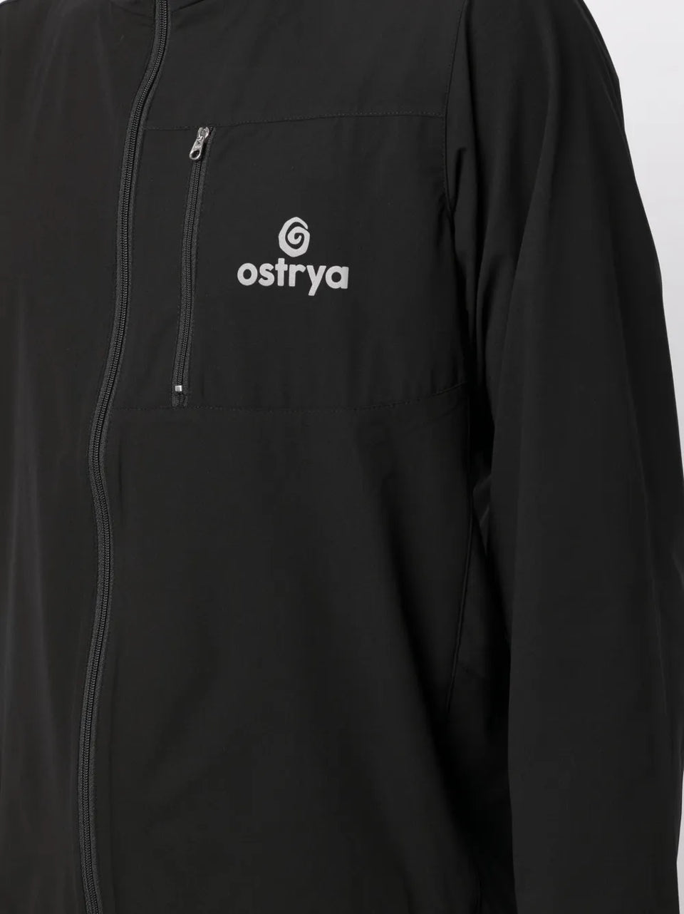 logo print hooded jacket