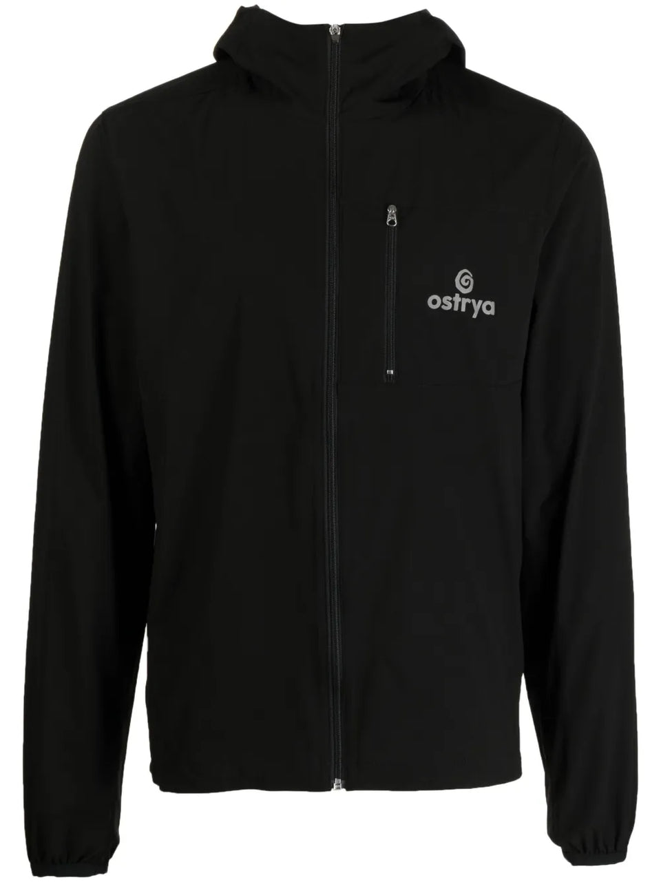 logo print hooded jacket