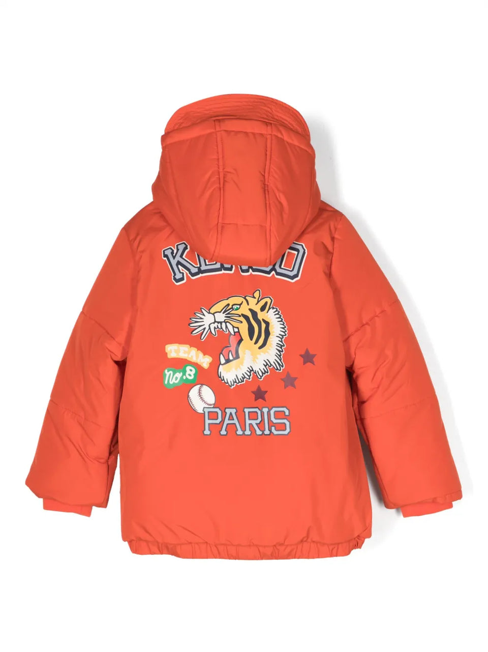 logo print hooded jacket