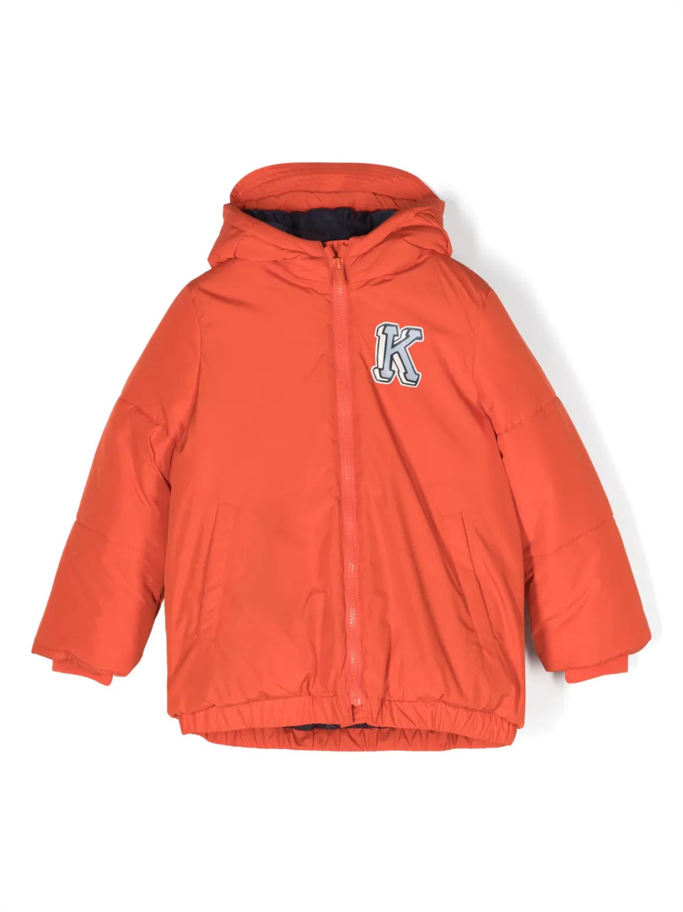 logo print hooded jacket