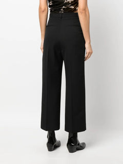 pressed-crease cropped-leg trousers