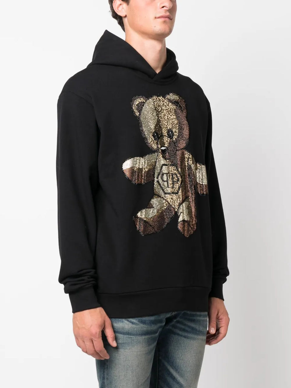Teddy Bear rhinestone-embellished Hoodie
