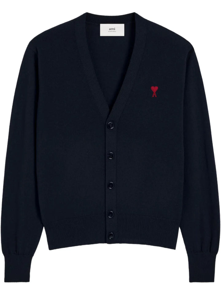 Ami De Coeur-embroidered merino cardigan