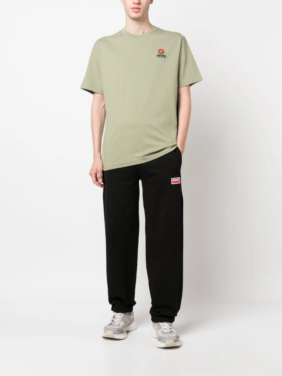 logo-embroidered tapered track pants