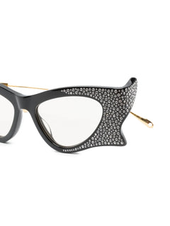 crystal-embellished irregular-shape sunglasses