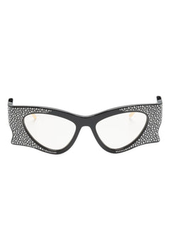 crystal-embellished irregular-shape sunglasses
