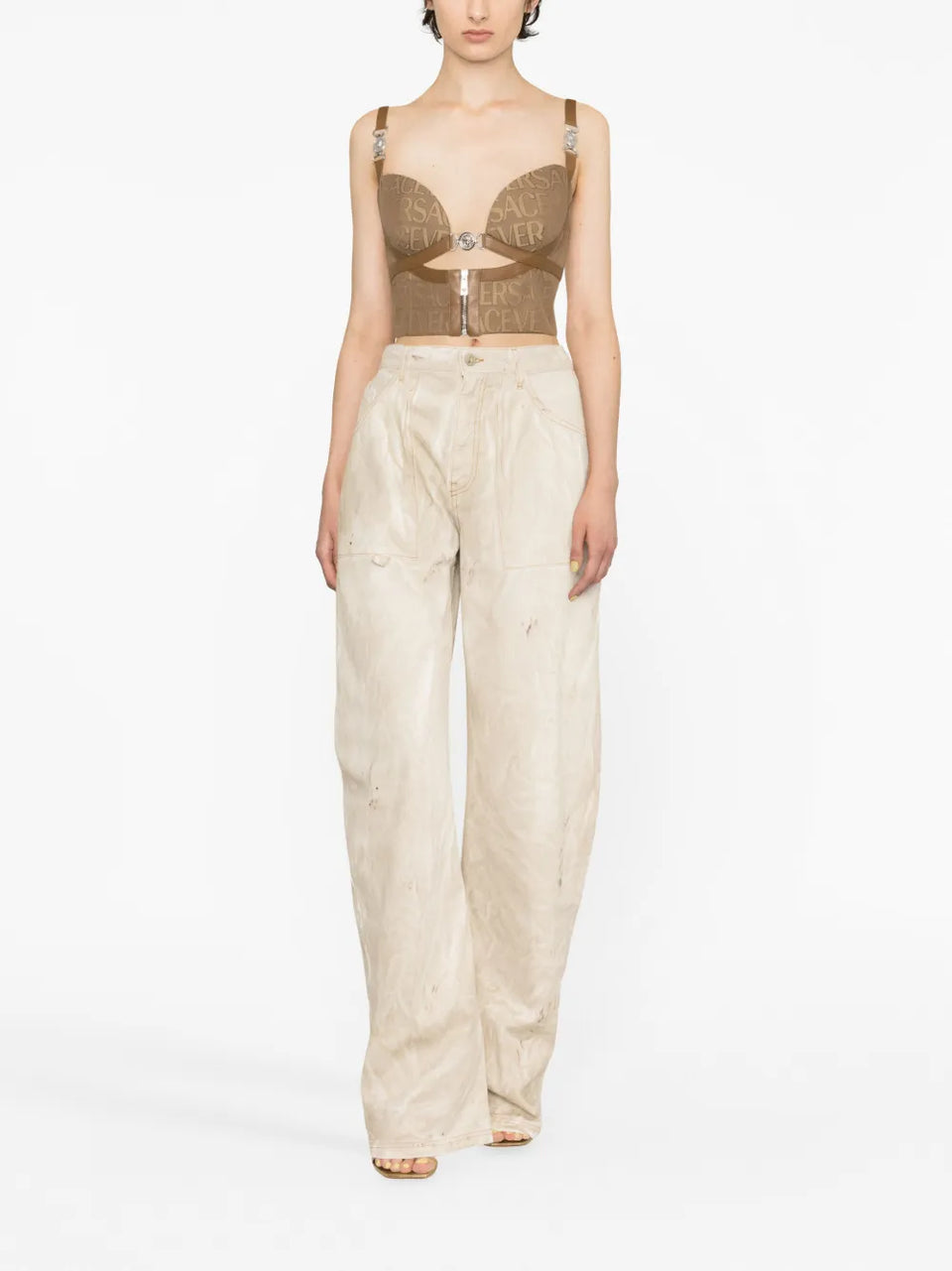 Versace Allover bustier top