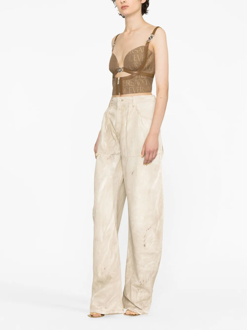 Versace Allover bustier top