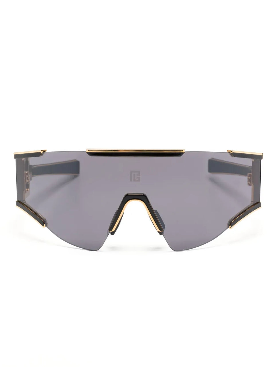 logo-print shield-frame sunglasses