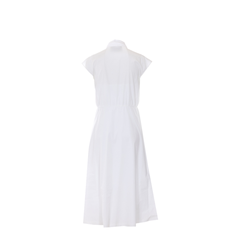 Embroidered Poplin Midi Dress - White