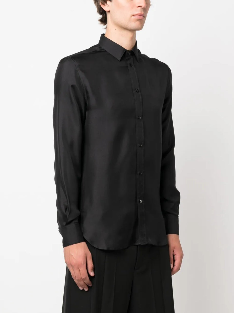 buttoned silk shirt