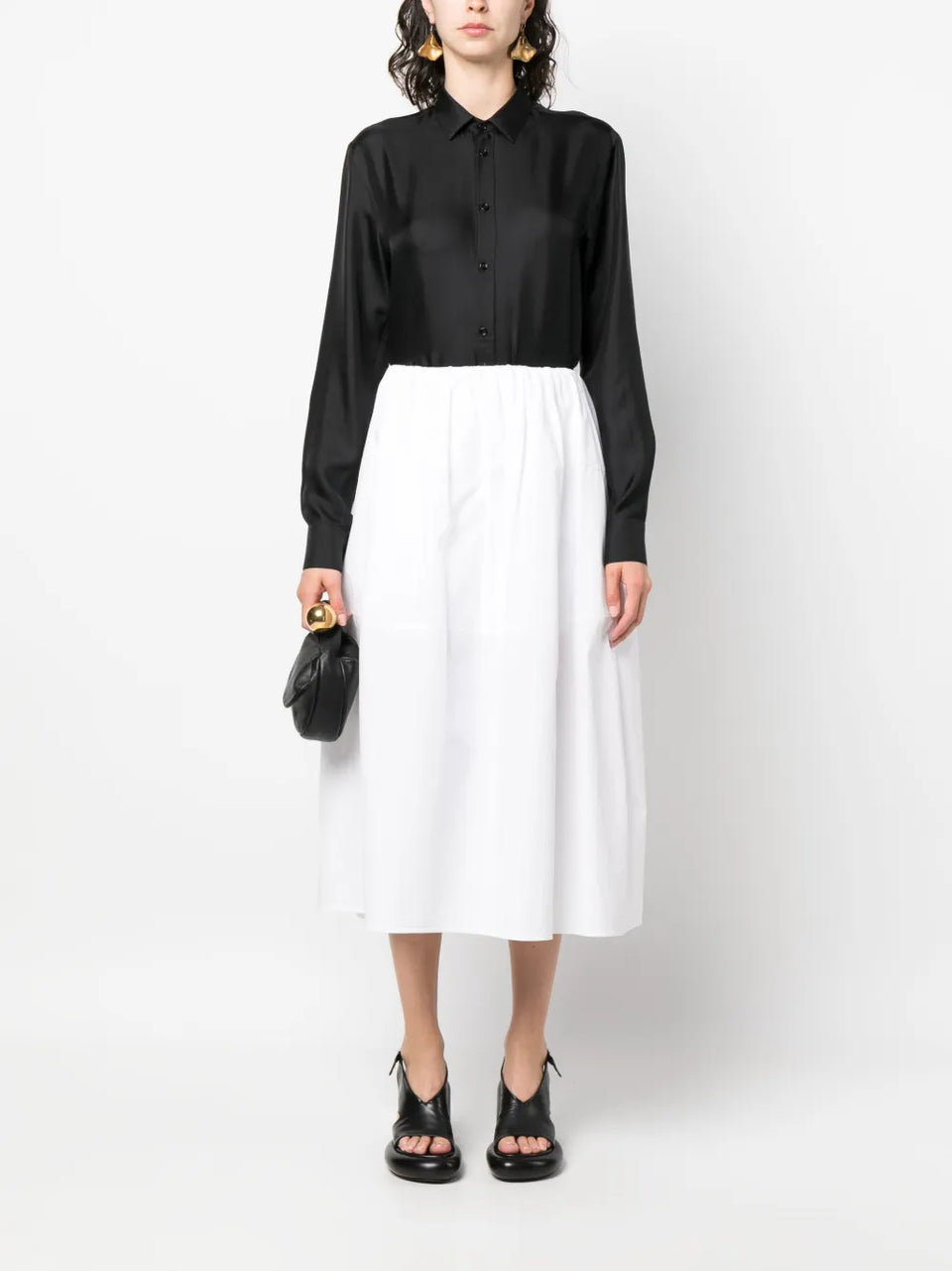 buttoned silk shirt